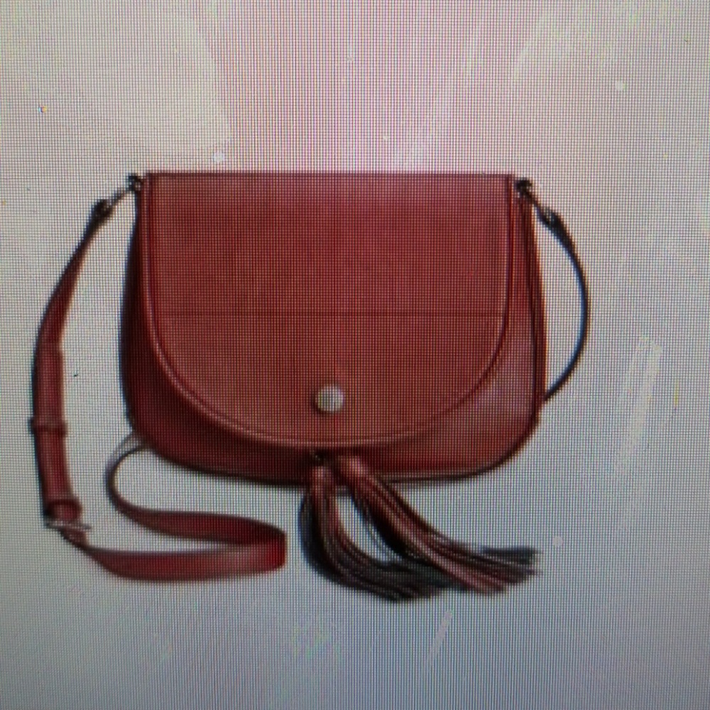 Calvin Klein Tassel Saddle Bag (Red)